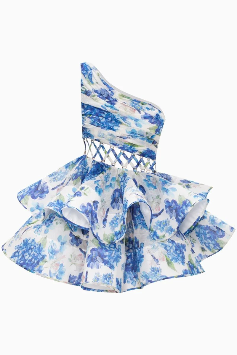 Paula® | Floral-Print One-Shoulder Chiffon Mini Dress - Image 5