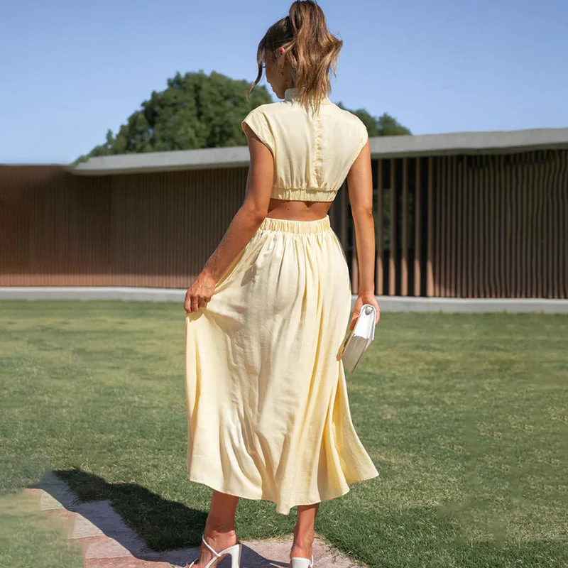 Paula® | High-Neck Pleated Dress - Image 9