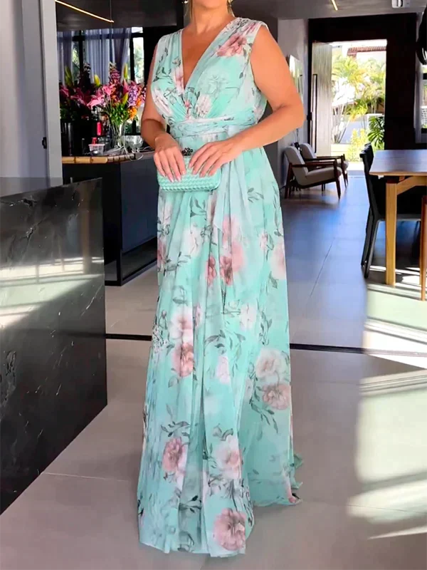 Paula® | Sleeveless Dress With V-Neck And Side Slit
