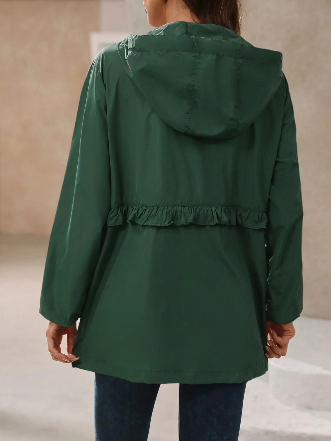 Paulina | Waterproof, long-sleeved outdoor windbreaker with hood - Image 14