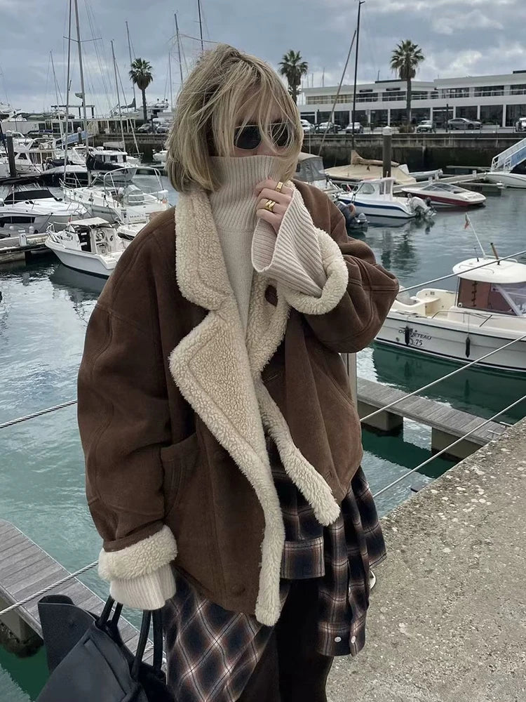 Paulina | Women's oversized sheepskin jacket - Image 4