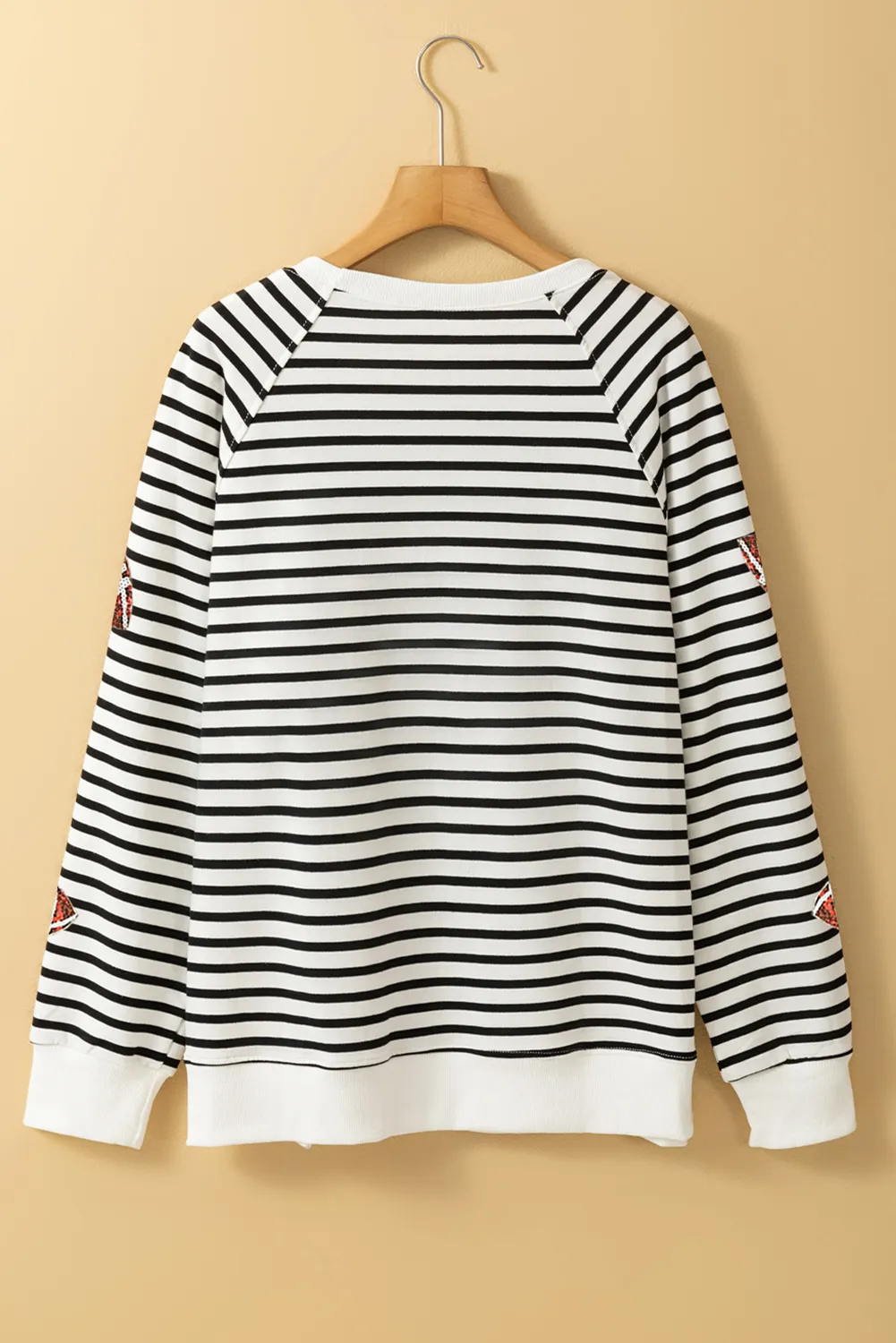Petra | Striped sequin long-sleeved football sweatshirt - Image 3
