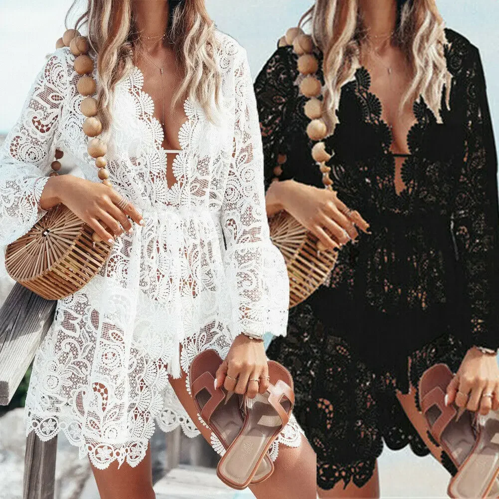 Phoebe® | Elegant Beach Dress With Lace Details - Image 5