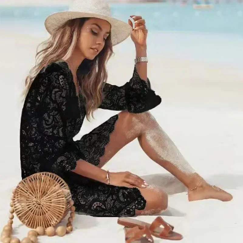 Phoebe® | Elegant Beach Dress With Lace Details - Image 6