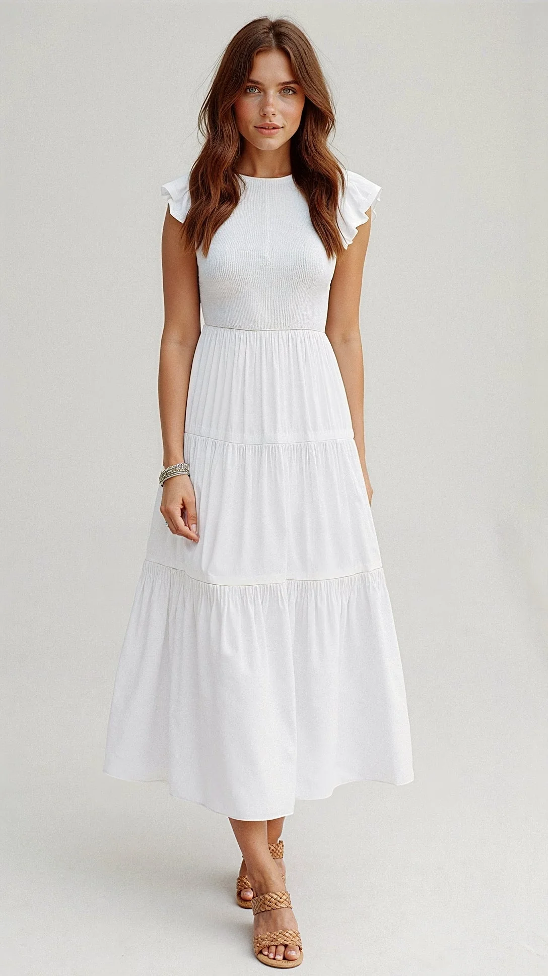 Pilar® | Smocked Summer Midi Dress Pleated - Image 2