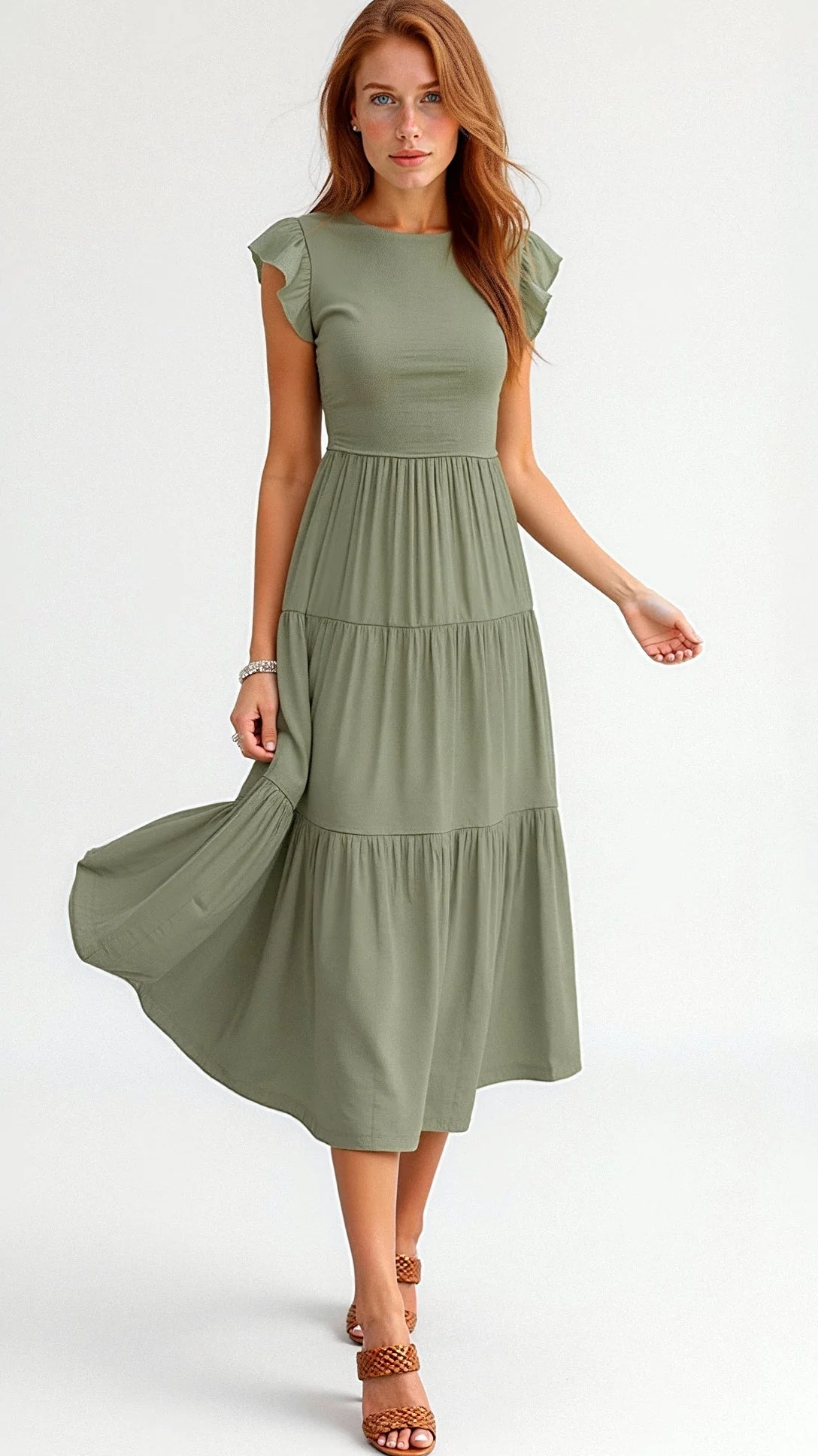 Pilar® | Smocked Summer Midi Dress Pleated - Image 6