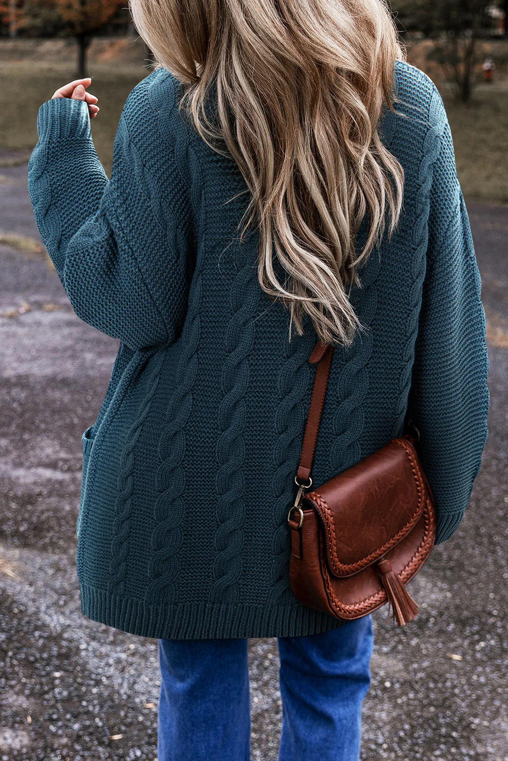 Pink| Casual and stylish winter cardigan - Image 2