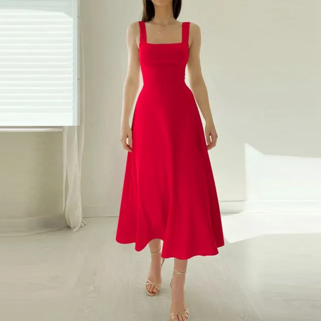 Querida® | Elegant Dress With Square Neckline - Image 4