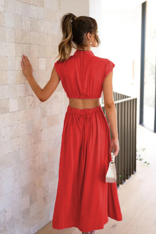 Rafaela® | Holiday Midi Dress With Cut-Out Waist And Pockets - Image 11