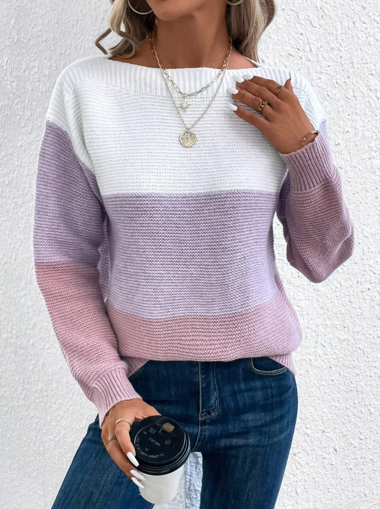 Rafaela | Tri-color knitted sweater - Image 5