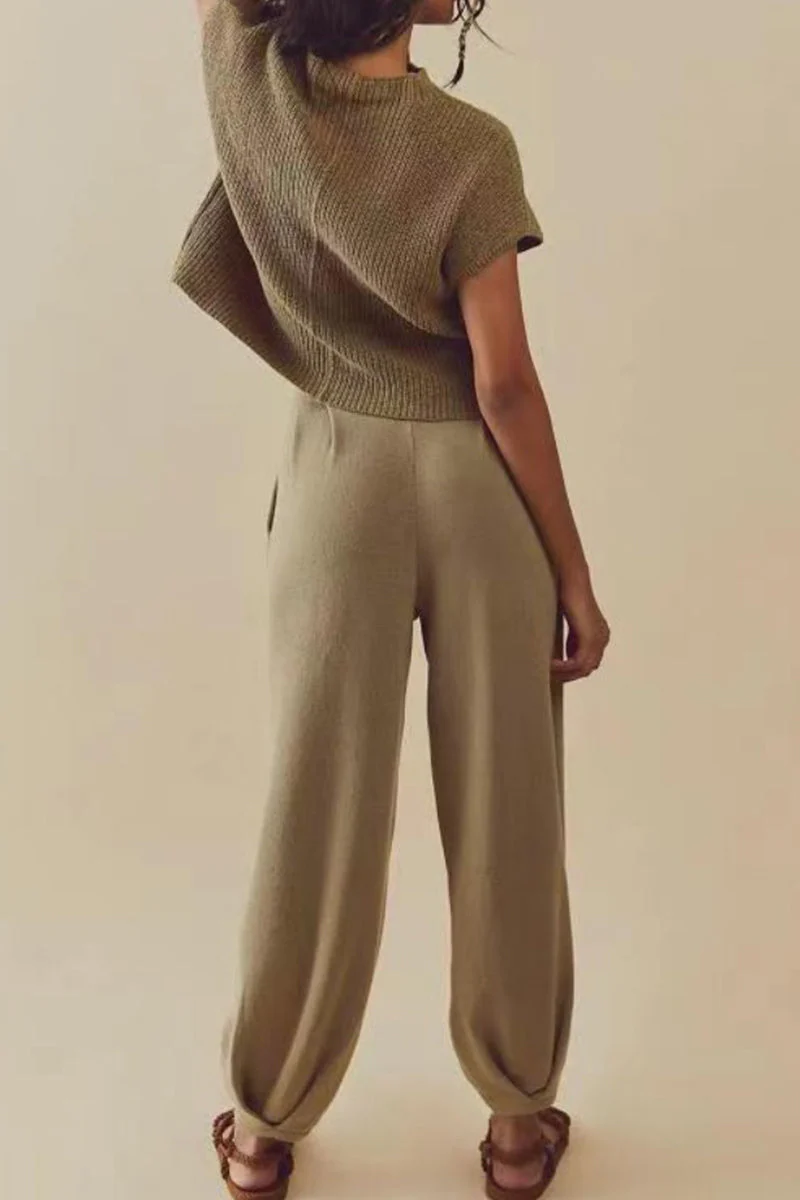 Ramona | Casual simplicity, solid pocket, O-neck, two-piece - Image 2