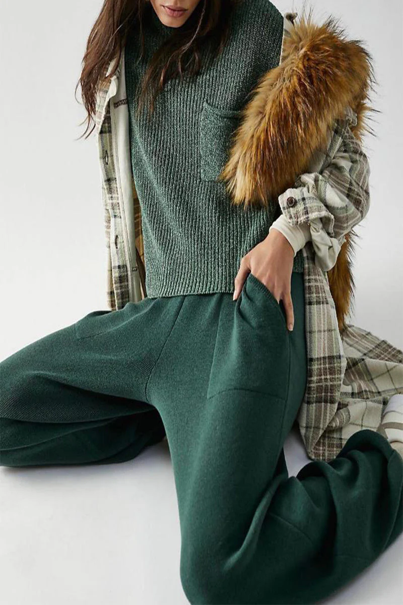 Ramona | Casual simplicity, solid pocket, O-neck, two-piece - Image 4