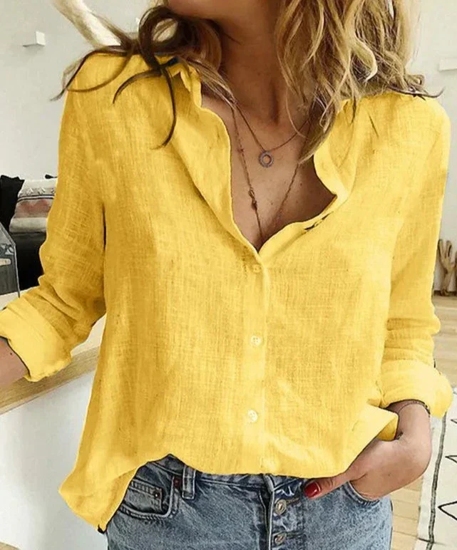 Ramona® | Elegant, Casual Women'S Shirt With Long Sleeves Made Of Cotton And Linen - Image 2