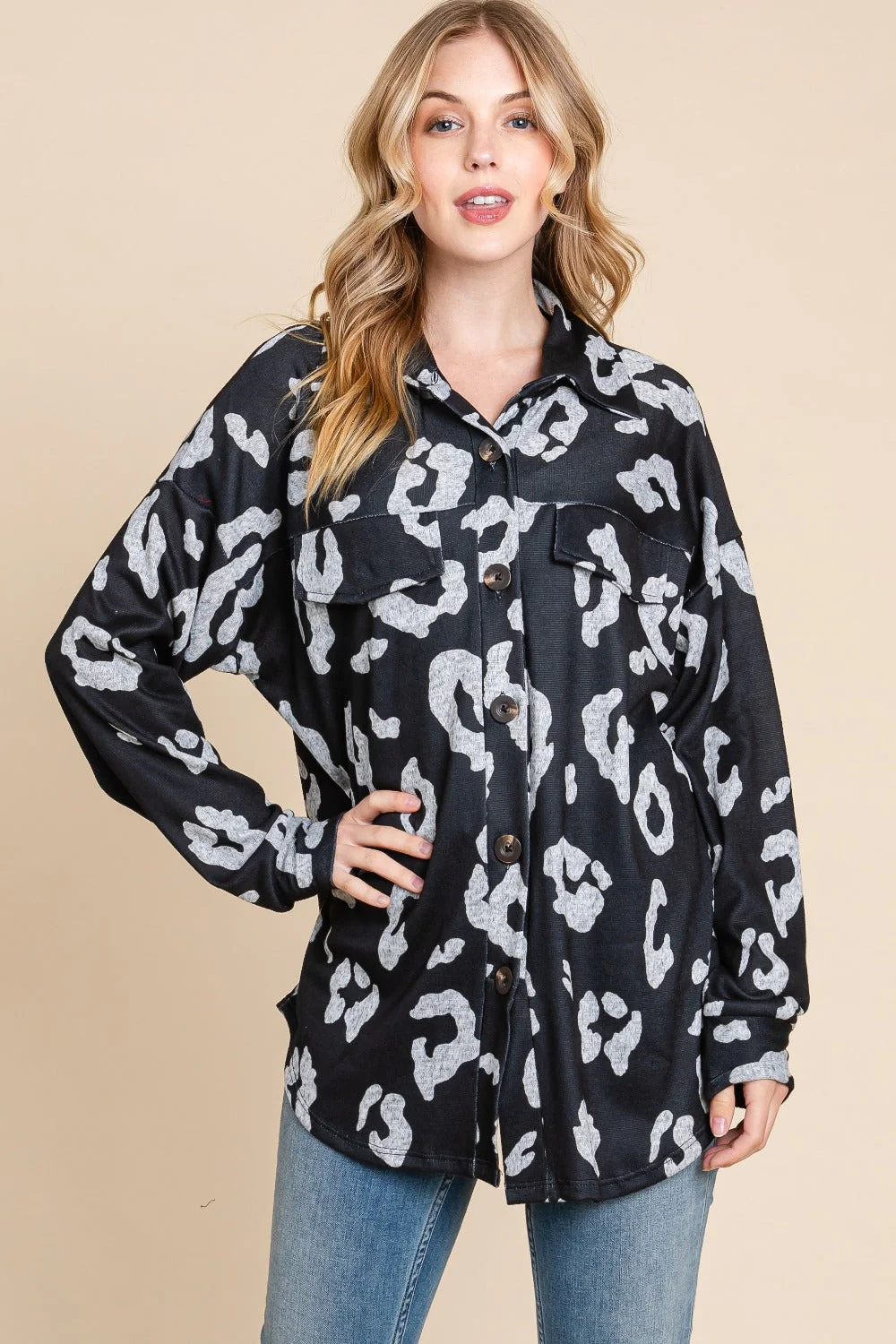 Raquel | Animal print buttoned cardigan - Image 4