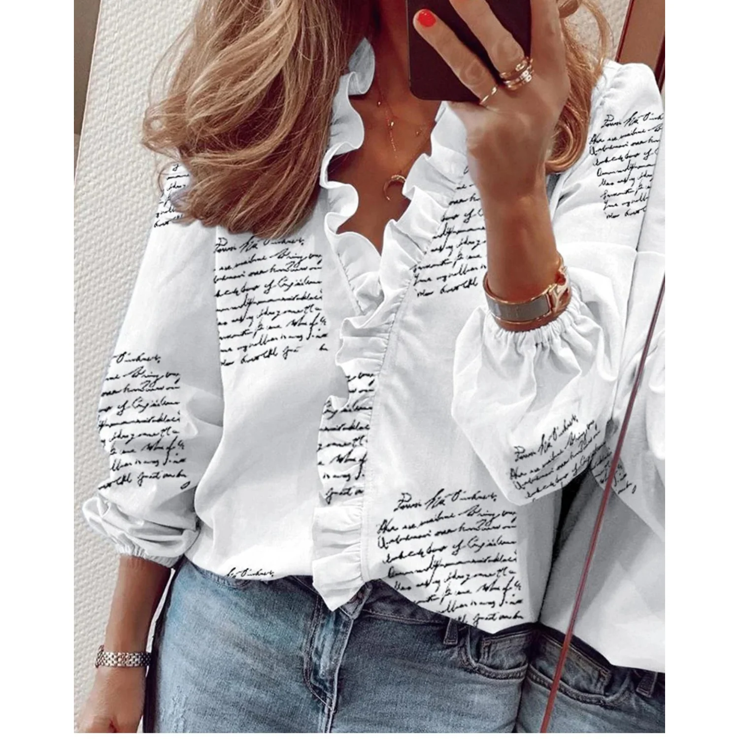 Raquel® | Chiffon Blouse With Plush - Image 2