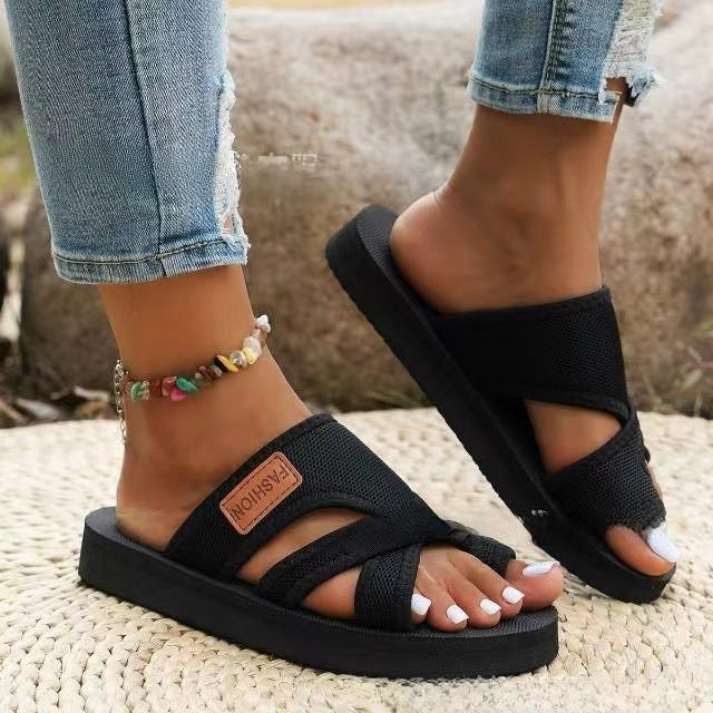 Rebeca® | Women'S Adjustable Cross Strap Slide Sandals - Image 2