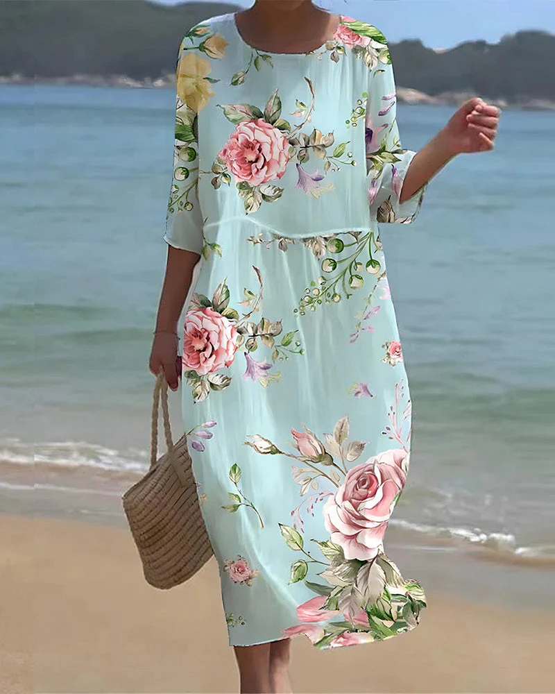 Rebecca® | Elegant Floral Belly Dress - Image 3