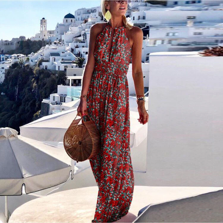 Reina® | Boho Maxi Dress With Halterneck - Image 4