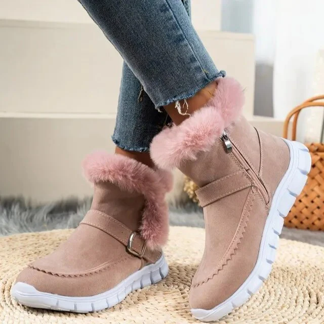 Reina | Women's Snow Boots Casual Shoes Velvet Padded Cotton Boots - Image 4