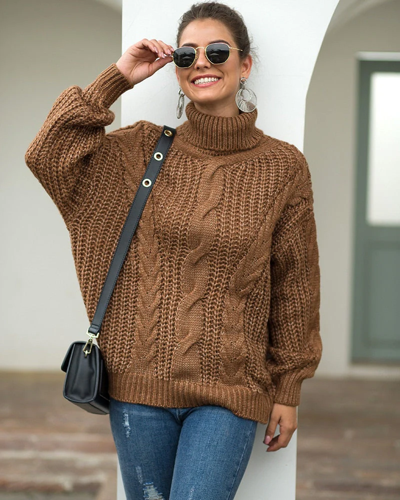 Rina | Turtleneck knitted sweater for women - Image 4