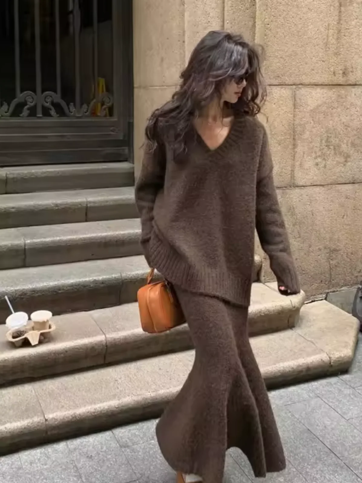 Rita | Knitted sweater and skirt set - Image 2