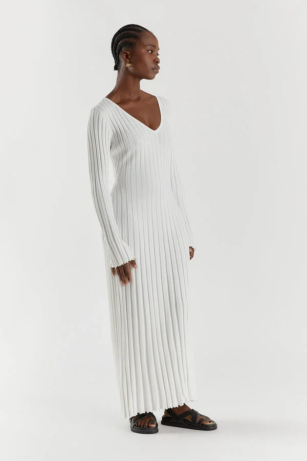 Rita® | Midi Dress With V-Neck And Knitted Sleeves - Image 2