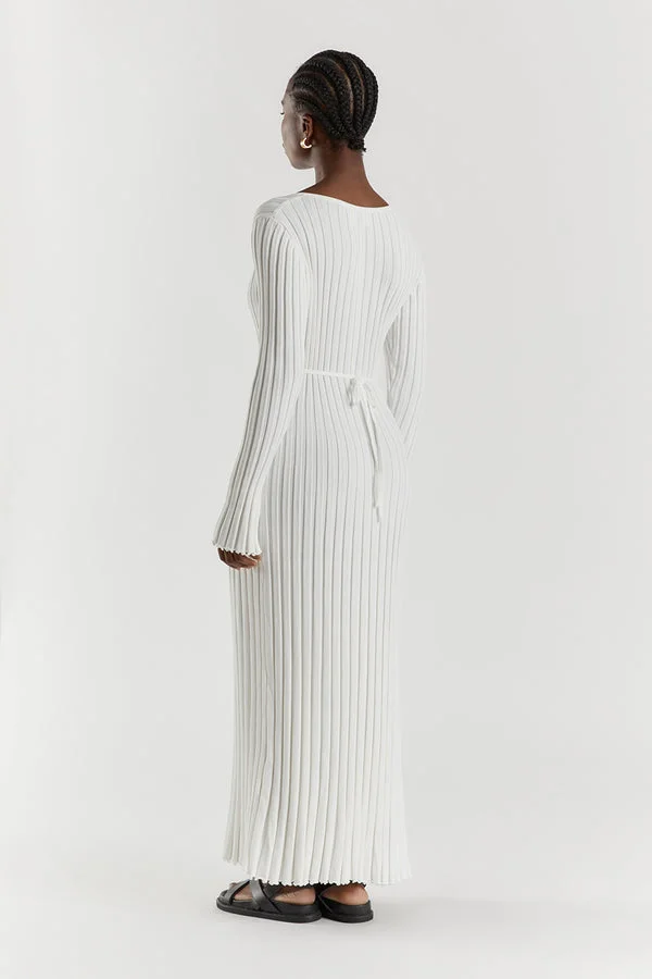 Rita® | Midi Dress With V-Neck And Knitted Sleeves - Image 4
