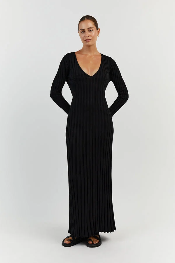Rita® | Midi Dress With V-Neck And Knitted Sleeves - Image 7