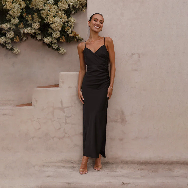 Rita® | Spaghetti Strap Sleeveless Slit Slim Dress Women - Image 2
