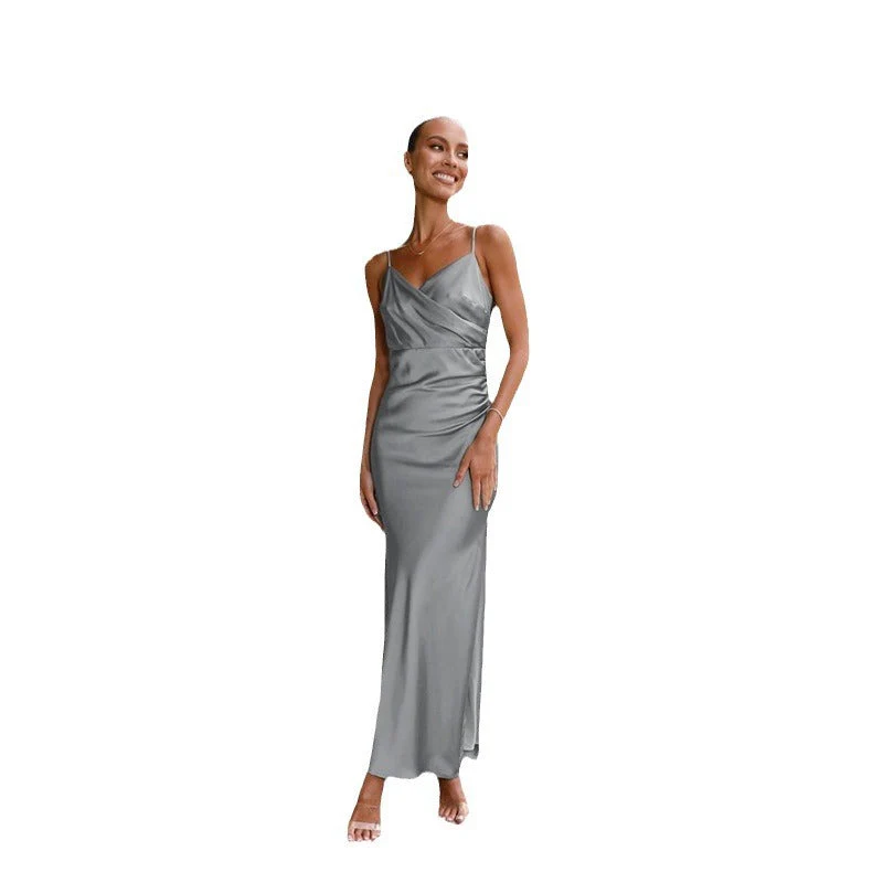 Rita® | Spaghetti Strap Sleeveless Slit Slim Dress Women - Image 3