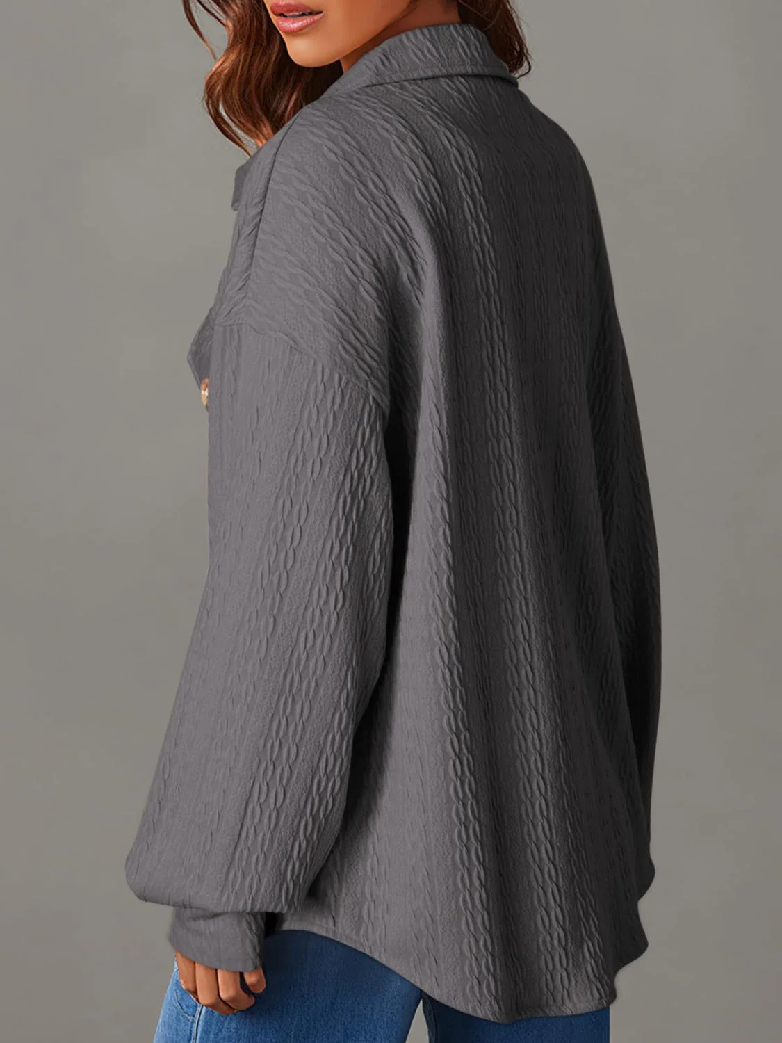 Rita | Structured long-sleeved jacket with button placket - Image 2