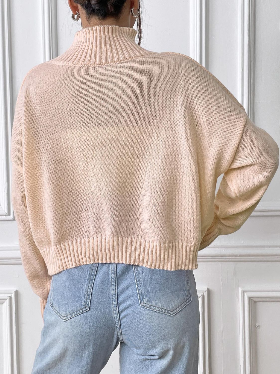 Rita | Turtleneck sweater with bow and long sleeves - Image 17