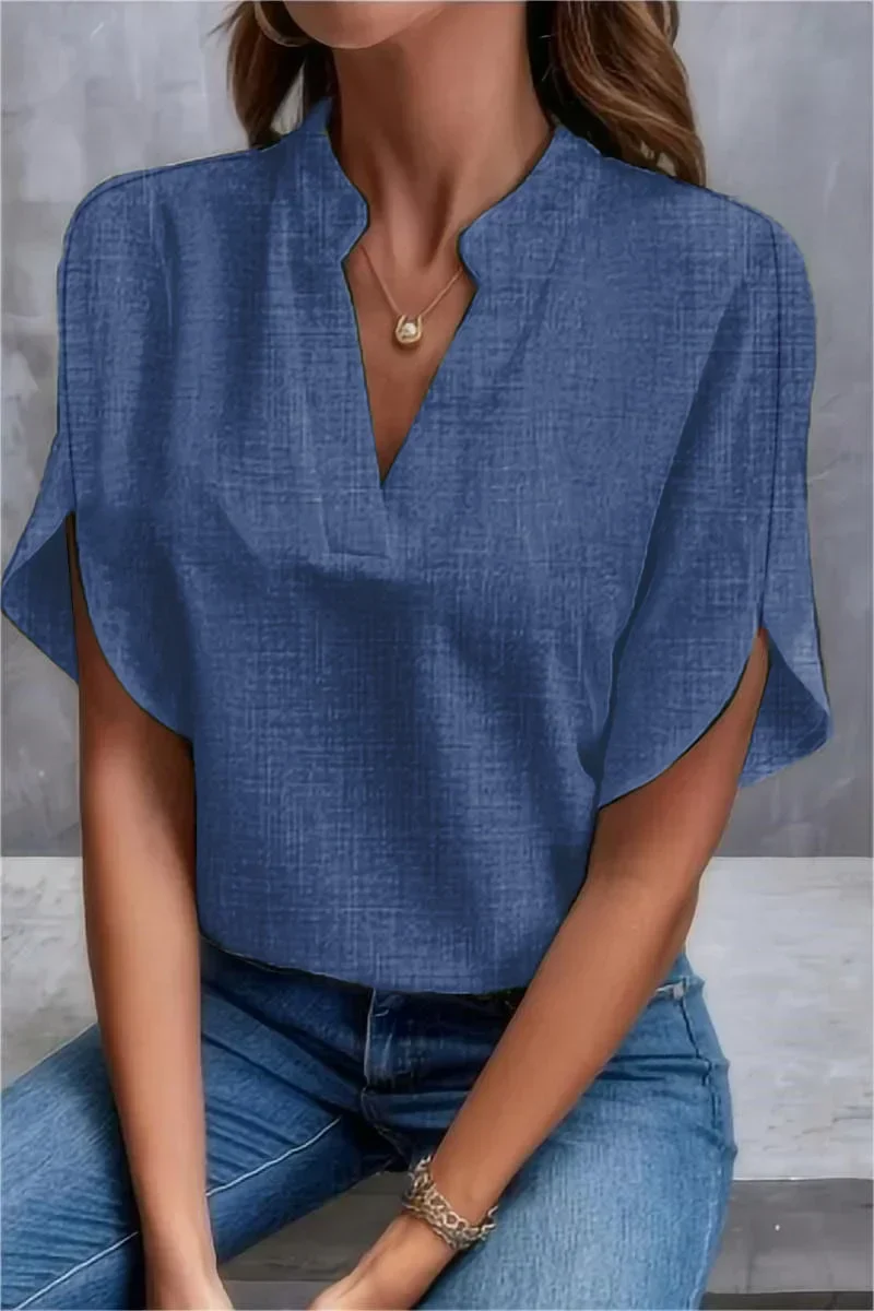 Rocío® | Casual Top With V-Neck And Flared Side - Image 2