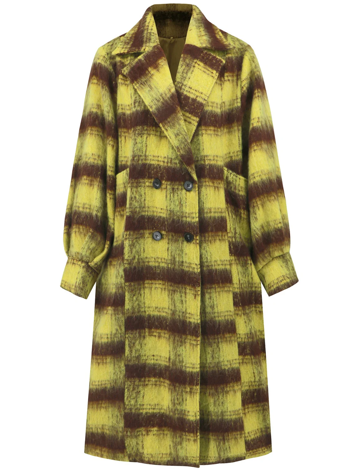Rocio | Contrasting double breasted long sleeve coat - Image 6