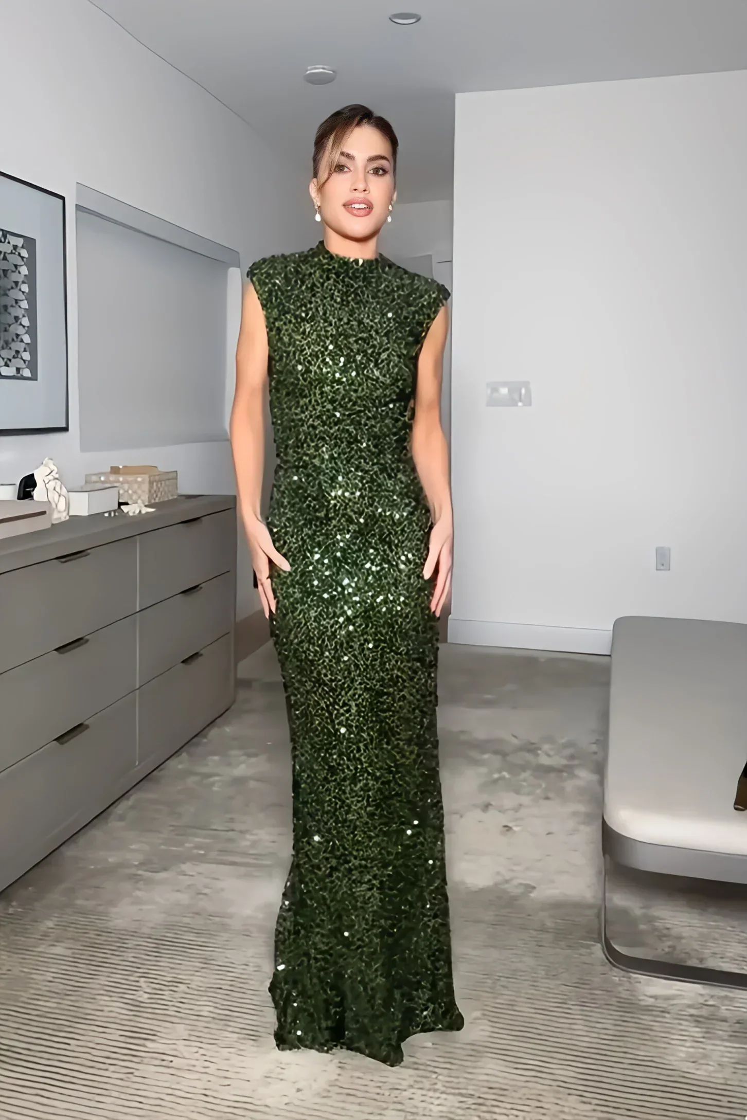 Rocío® | Elastic Sequin Backless Maxi Dress - Image 4