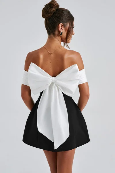 Romina® | Delta Mini Dress Black/White - Image 2