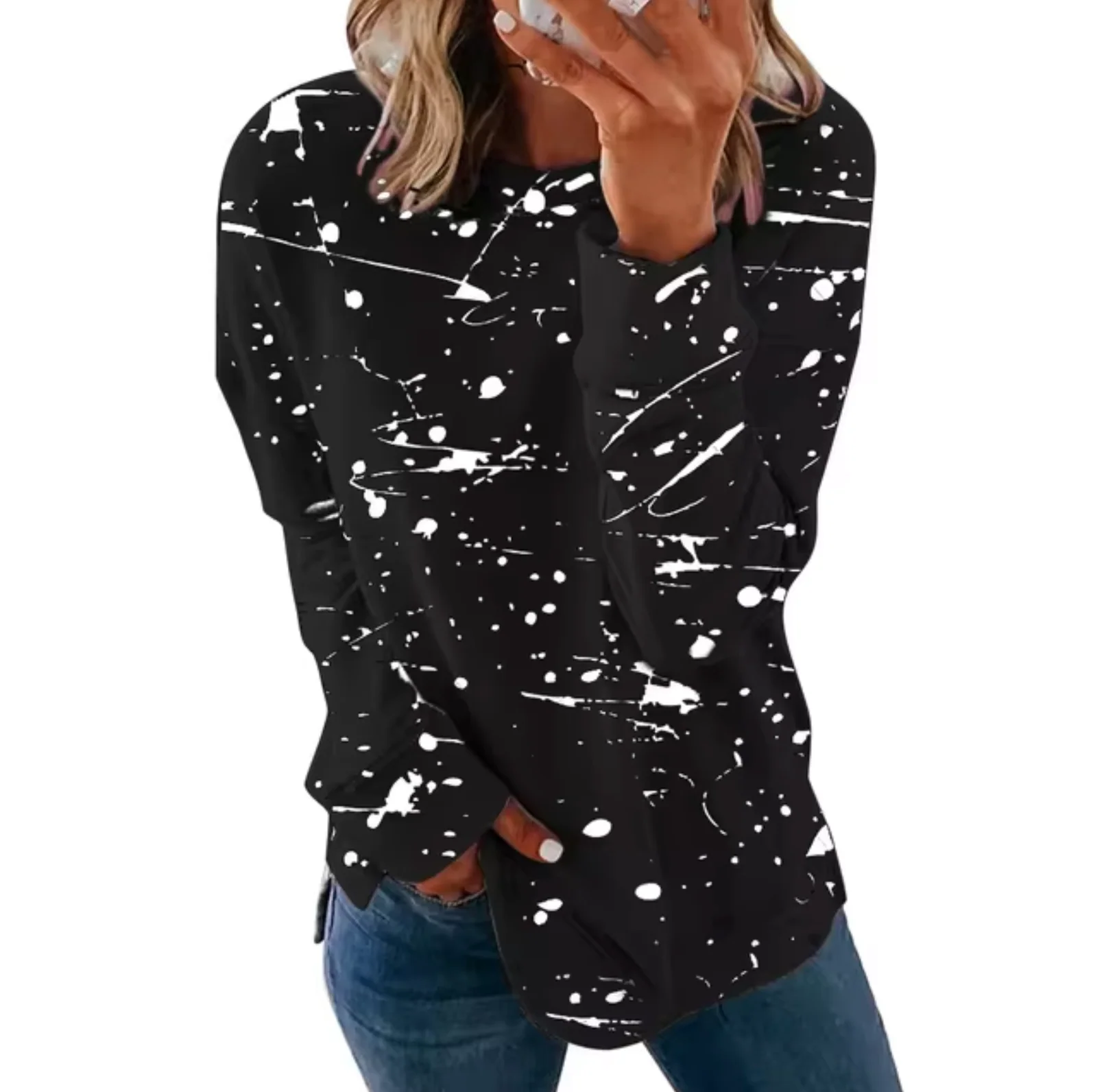 Romina | Oversized cotton long sleeve top - Image 2