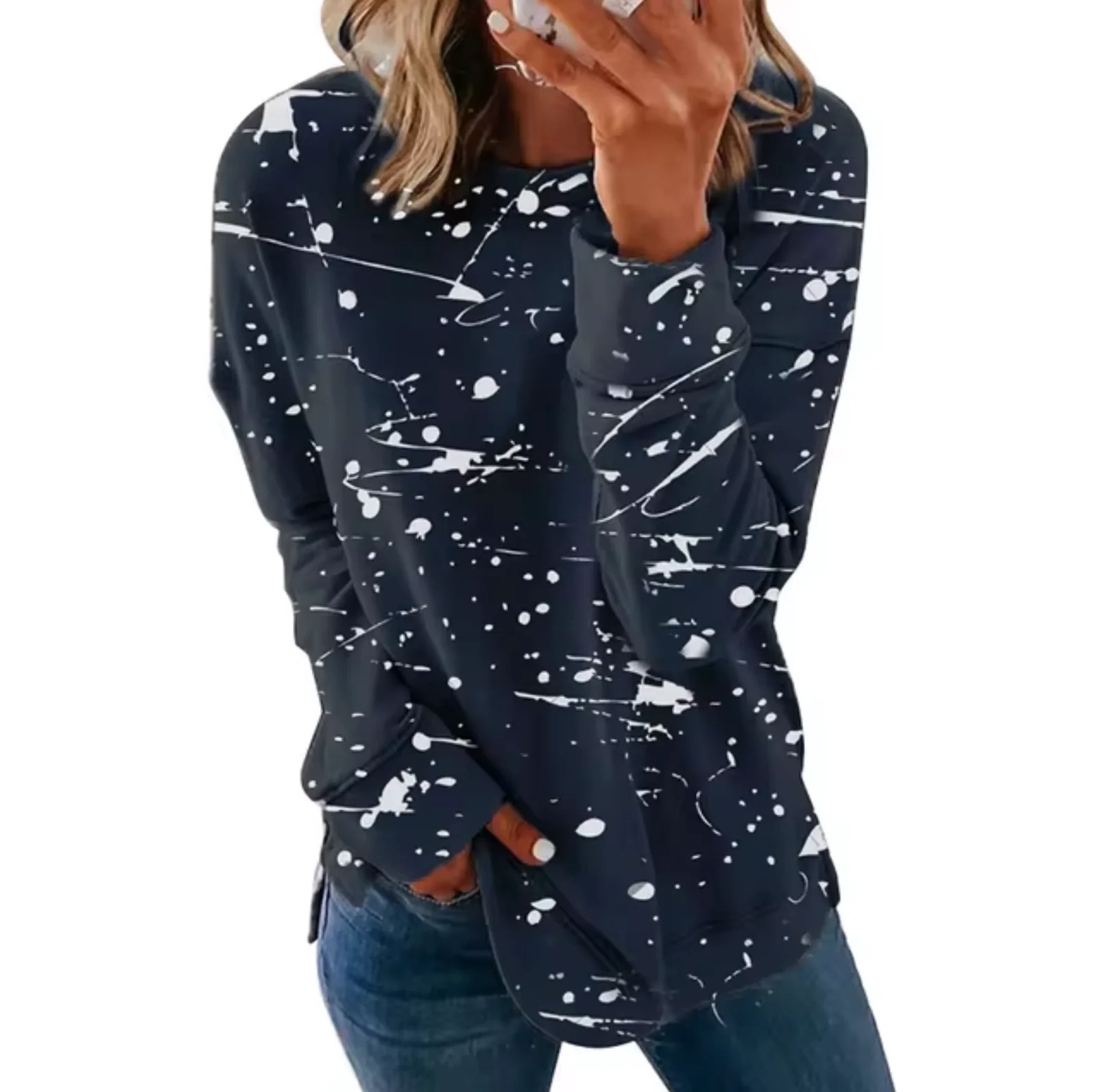 Romina | Oversized cotton long sleeve top - Image 8