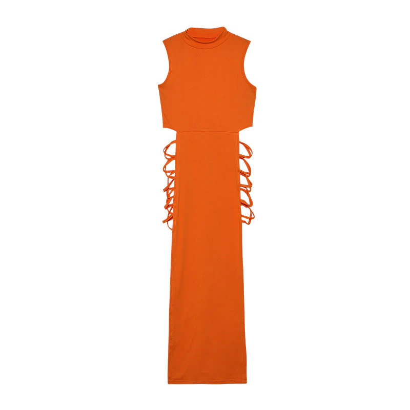Romina® | Women'S Sleeveless Cut-Out Maxi Dress With Side Lacing - Image 7
