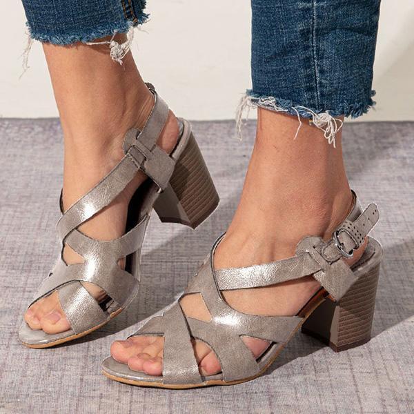 Rosa® | Vintage Block Heel Sandals - Image 3