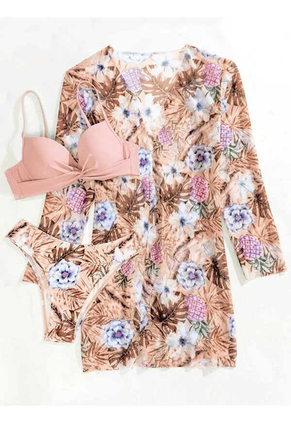 Rosalía® | Tropical Print Wrap Underwire Bikini With Cover-Up - Image 8