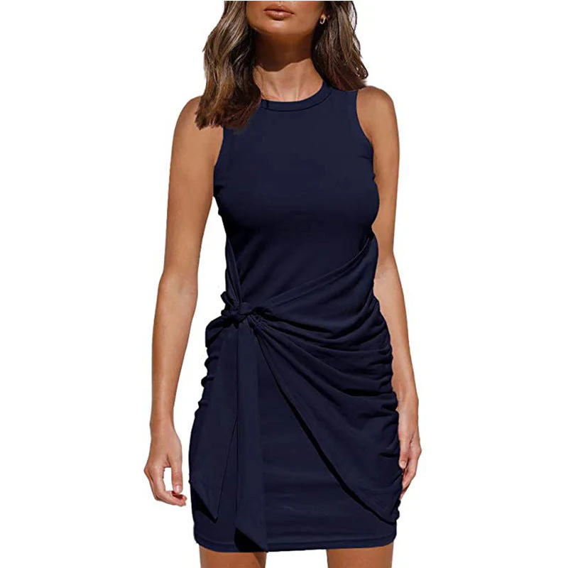 Rosalía® | Women'S Sleeveless Twisted Draped Mini Dress - Image 10