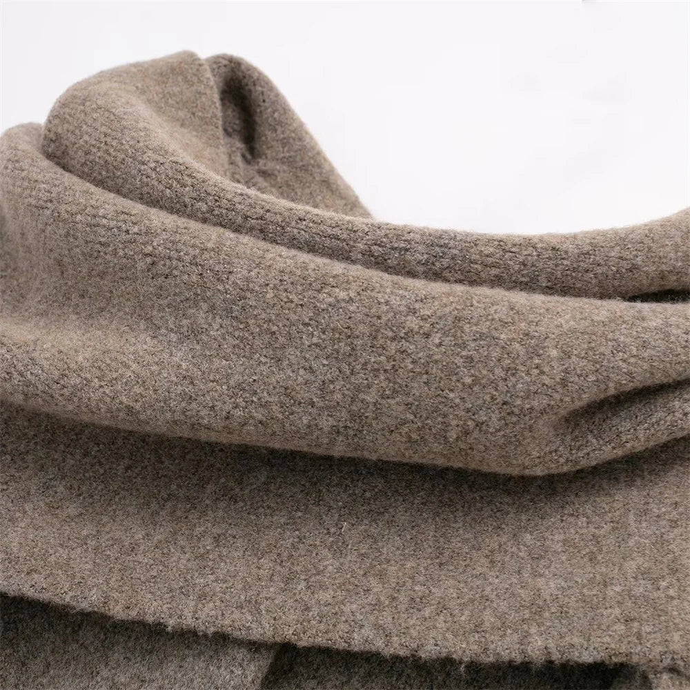 Rosario | Elegant and casual women's knitted coat with scarf - Image 3