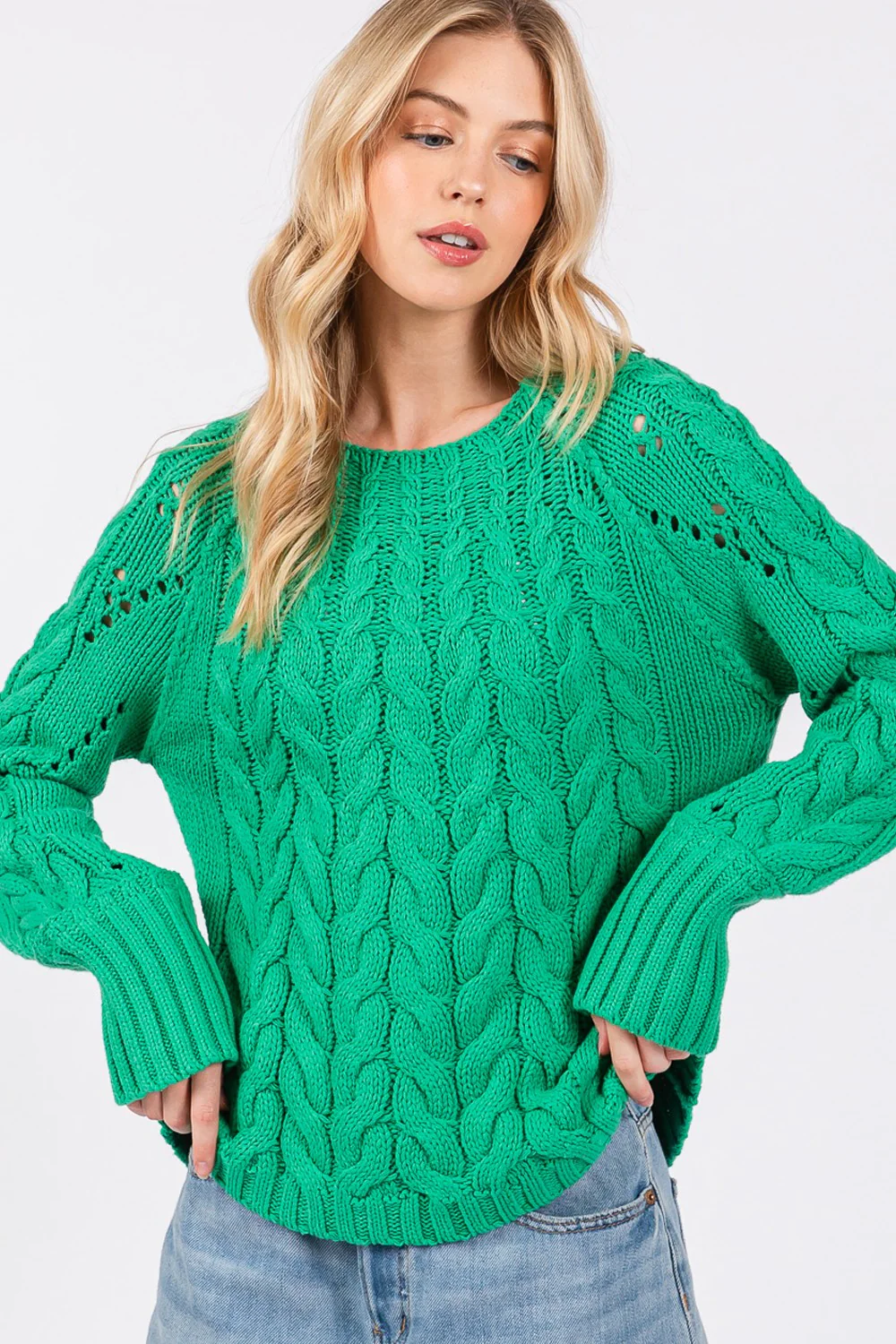Rosario | Long-sleeved cable knit sweater - Image 4