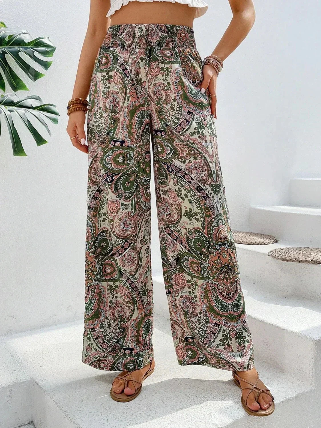 Rowan® | Elegant Printed Wide-Leg Trousers - Image 4
