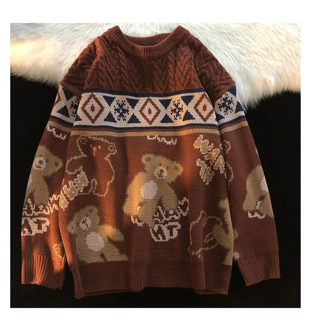 Sabina | Women's sweater with bear motif and Norwegian print - Image 2