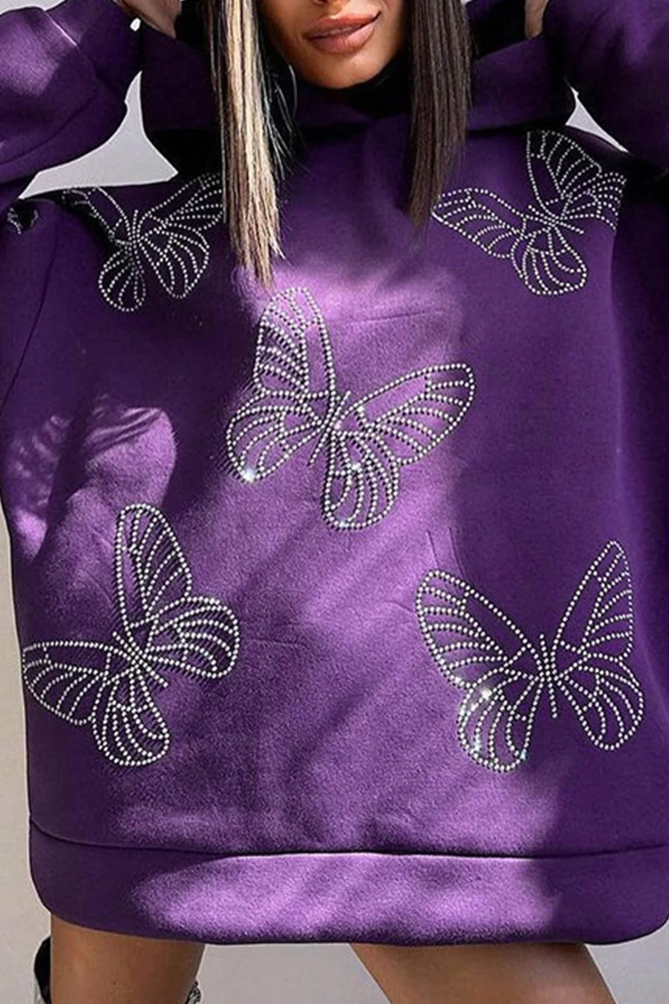 Sabine | Butterfly Hot Drilling Hoodie - Image 8