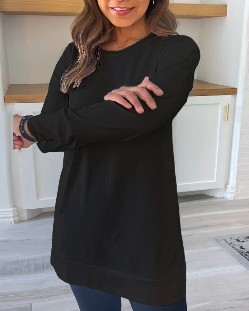 Sabine | Simple long-sleeved sweatshirt - Image 2