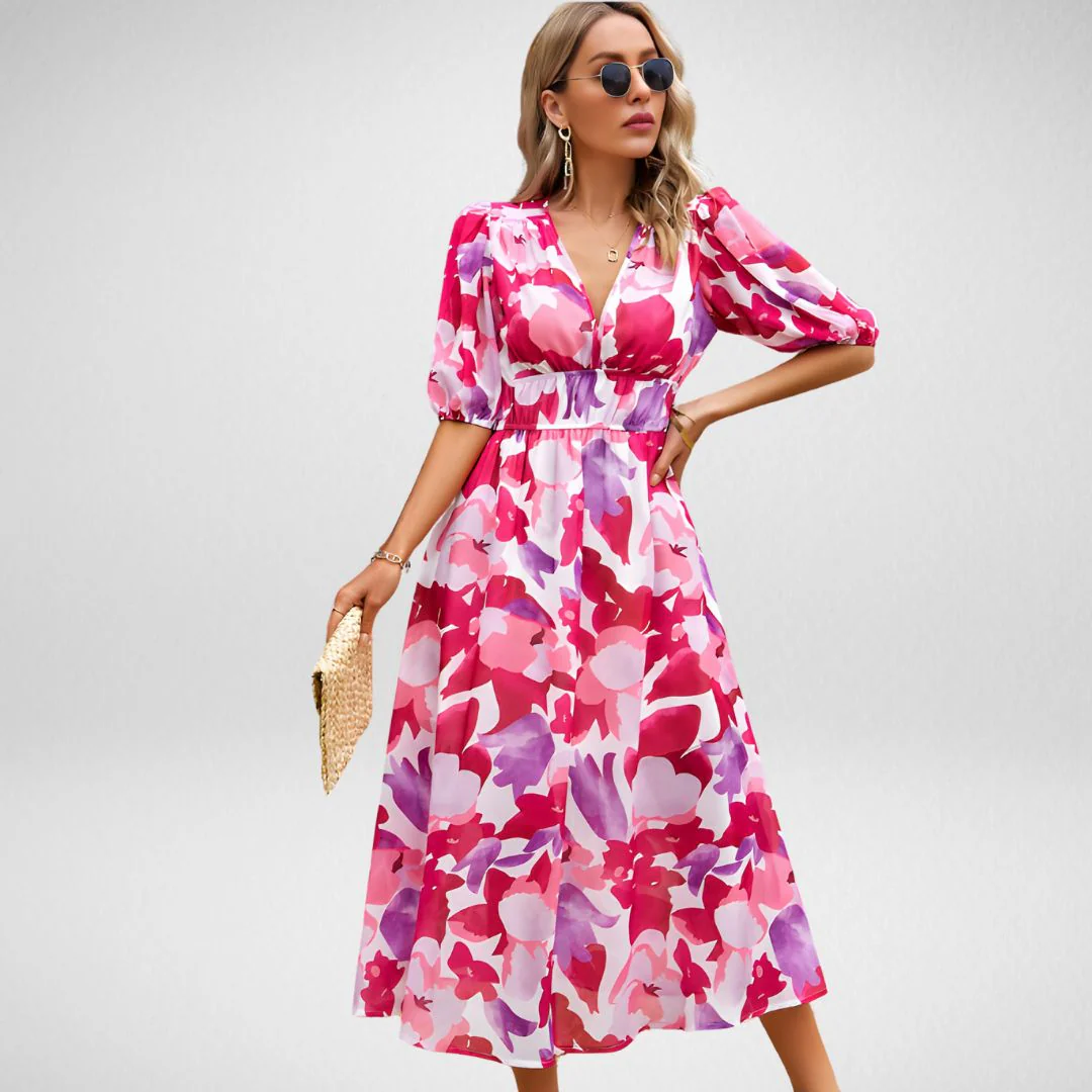Sabrina® | Charming V-Neck Dress - Image 6