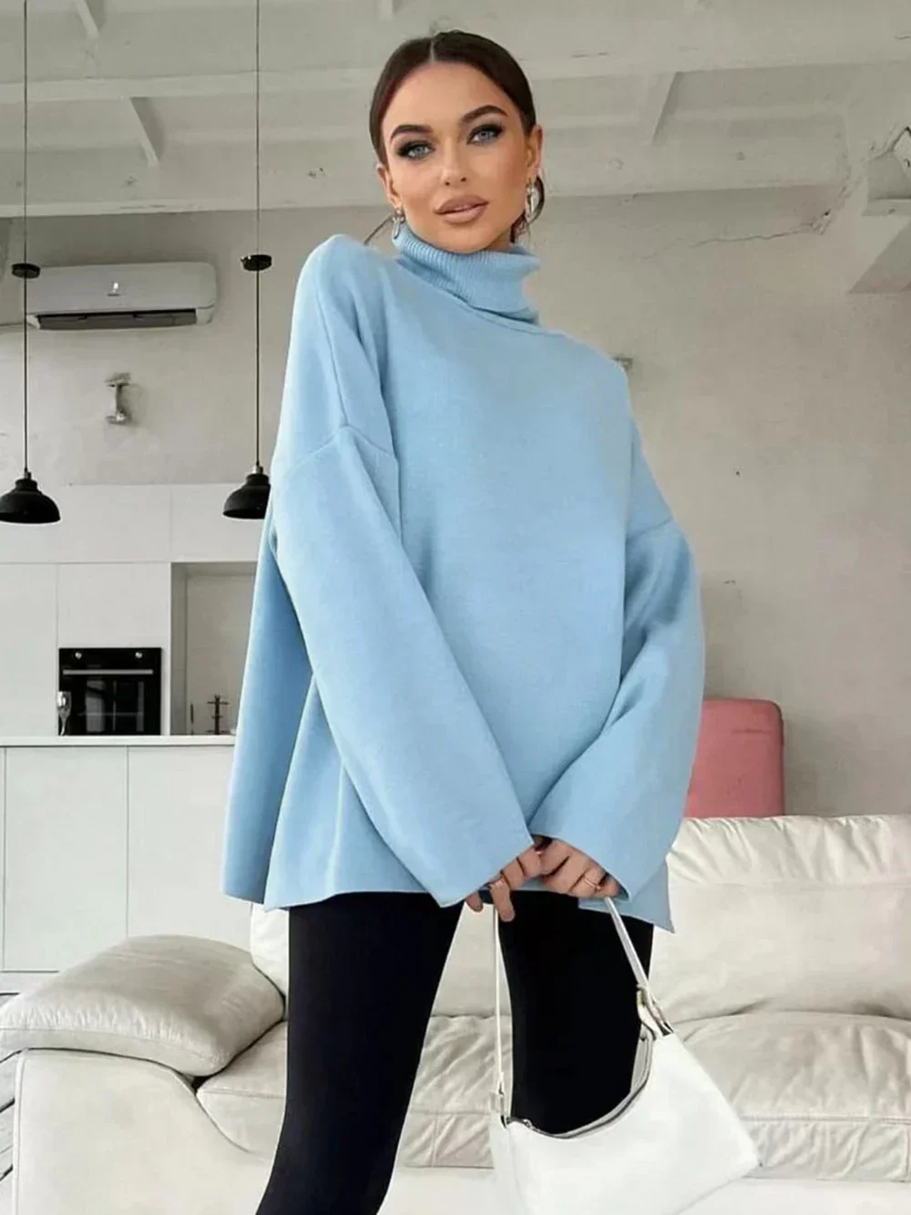 Salomé | Knitted basic top knit sweater for winter - Image 2